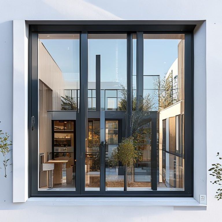 Custom Size Sliding Aluminum Window With Powder Coating Wood Grain Finish For Luxury Residence