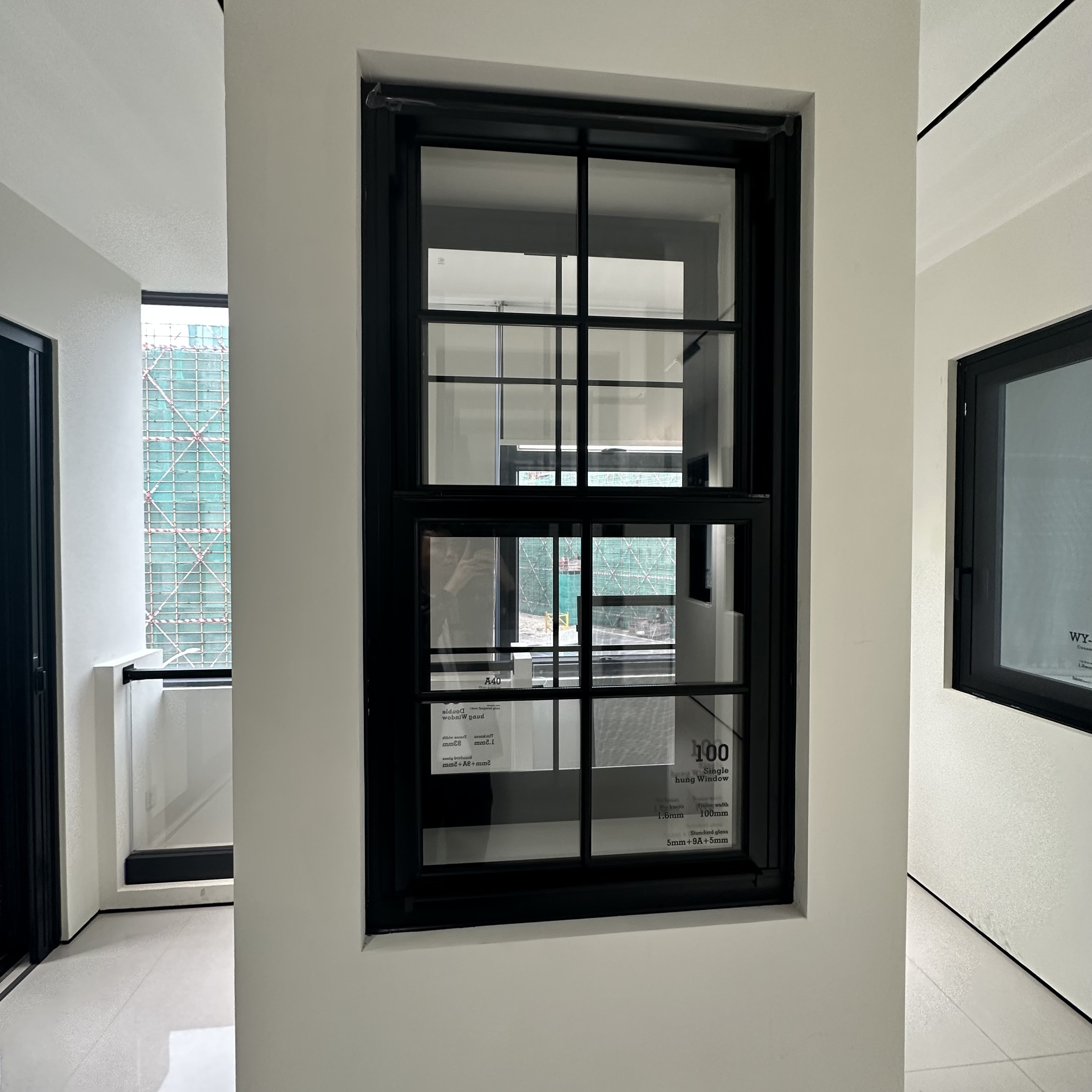 Modern Customized Double Hung Window Residential Aluminum Laminated Glass windows for Bathroom Available Custom Fixed windows