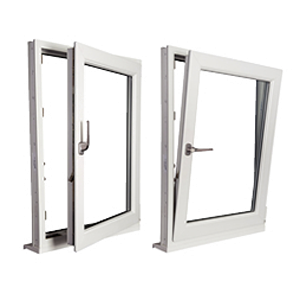 European Style Double/tripled Glazed Glass Window Tilt and Turn PVC Vinyl Windows Prices for Sale