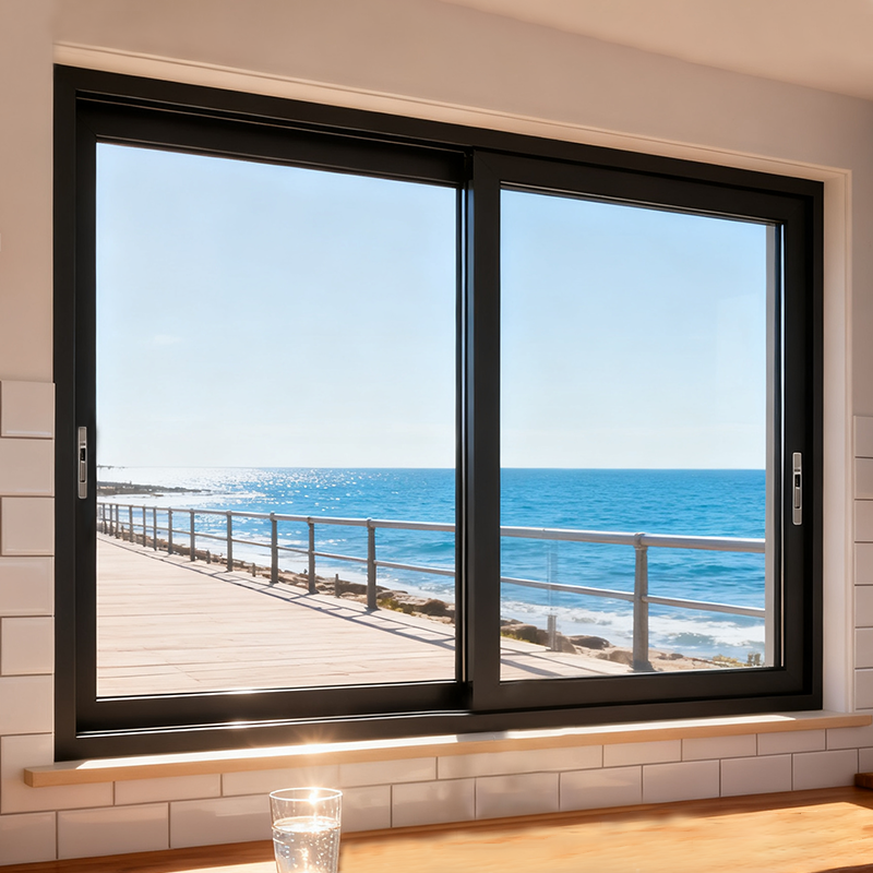 Residential Double Pane Tempered Insulating Glass Aluminum Sliding Glass Windows