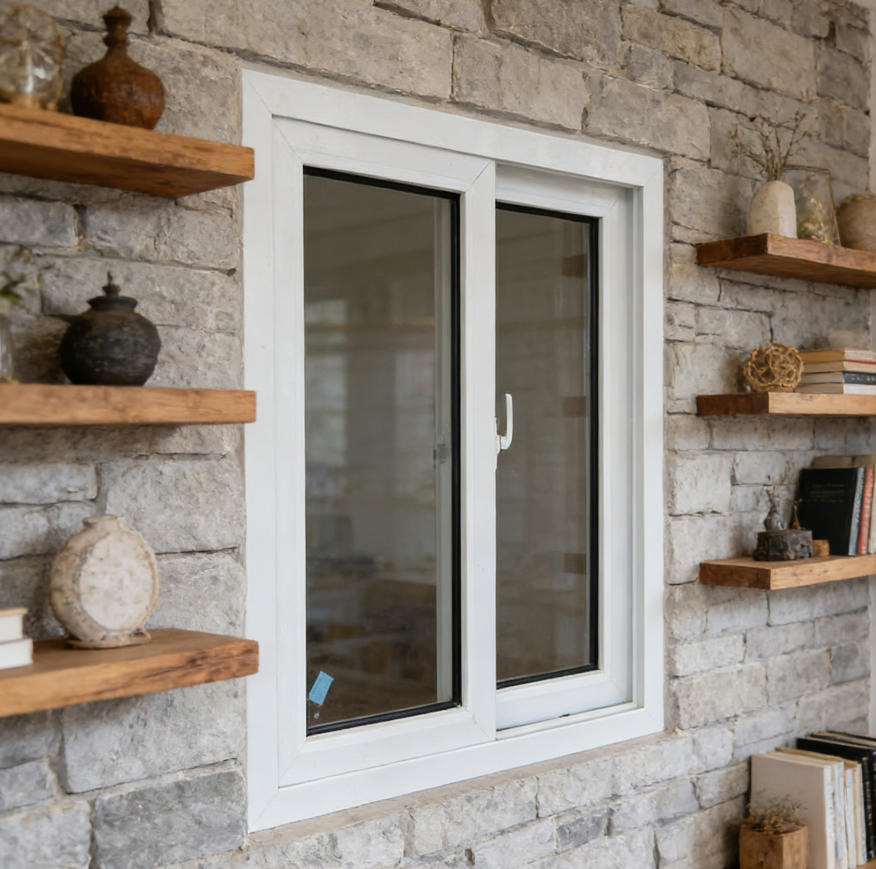 High Security UPVC Vinyl PVC Sliding Windows