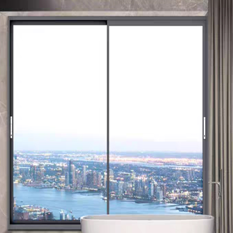 2025 Modern Double-Layer Tempered Glass Sliding Window Windproof Mosquito-Proof Aluminum Alloy Horizontal for Living Room
