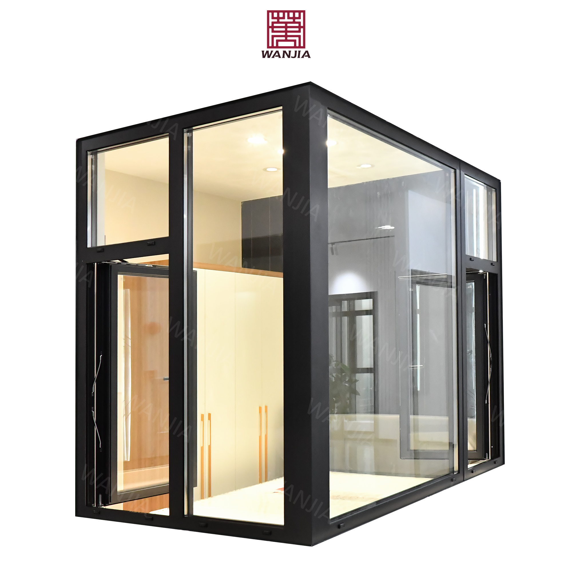New Arrival Energy Efficient Design Hurricane Impact Casement windows Smart Home Smart Electric Interior Aluminum Window Glass