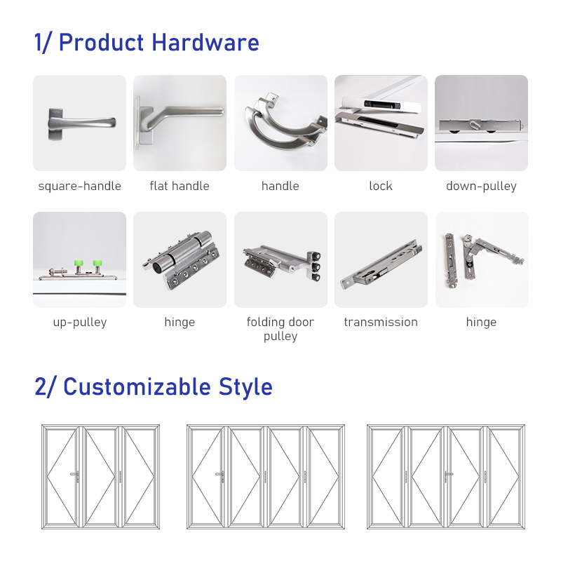 Prefabricated Bifold Window Aluminum Profile windows