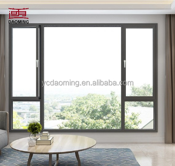 Chinese Manufacturer Customized Sliding Windows Door Double Glass 4 Track Aluminium Sliding Window