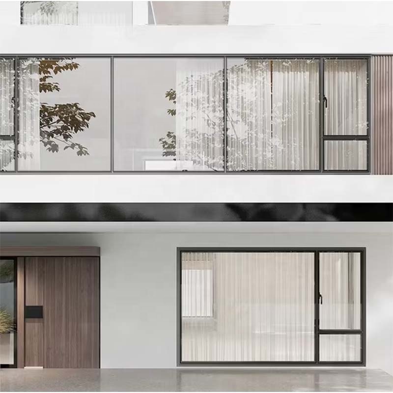 Custom Powder Coated RAL Colors Soundproof Double Glazed Aluminum French Casement Window for Villa Boutique Hotels