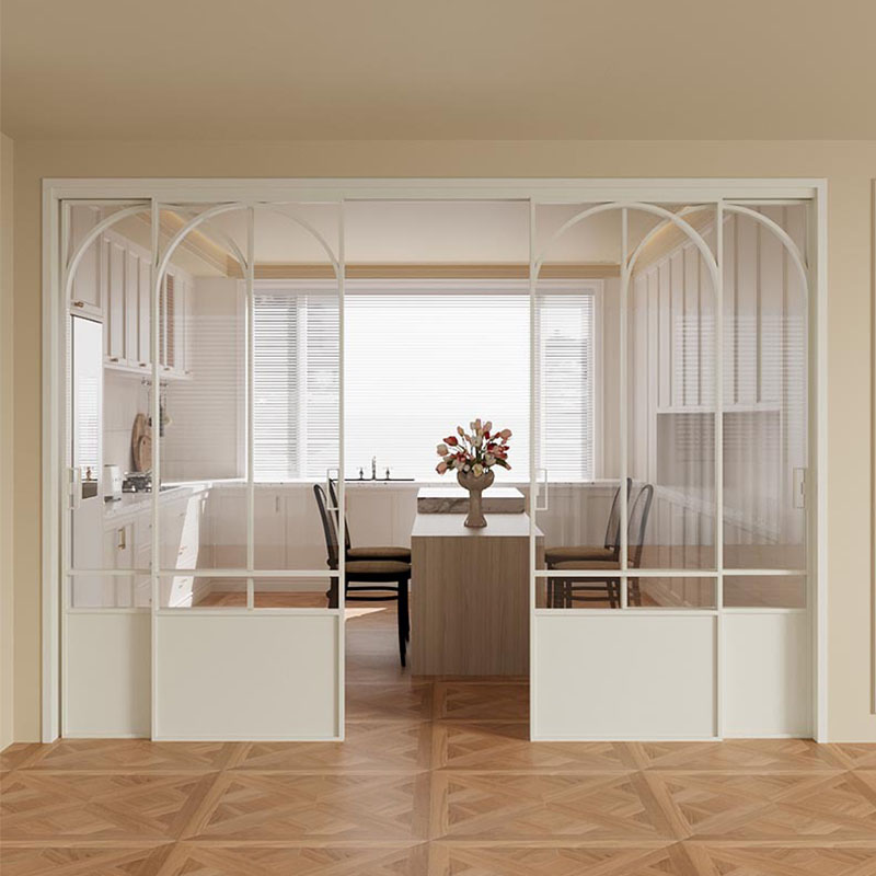 Smart Automation Modern Double Leaf Sound Proof Aluminum Sliding Windows with Double Tempered Glass and Anti-theft Features