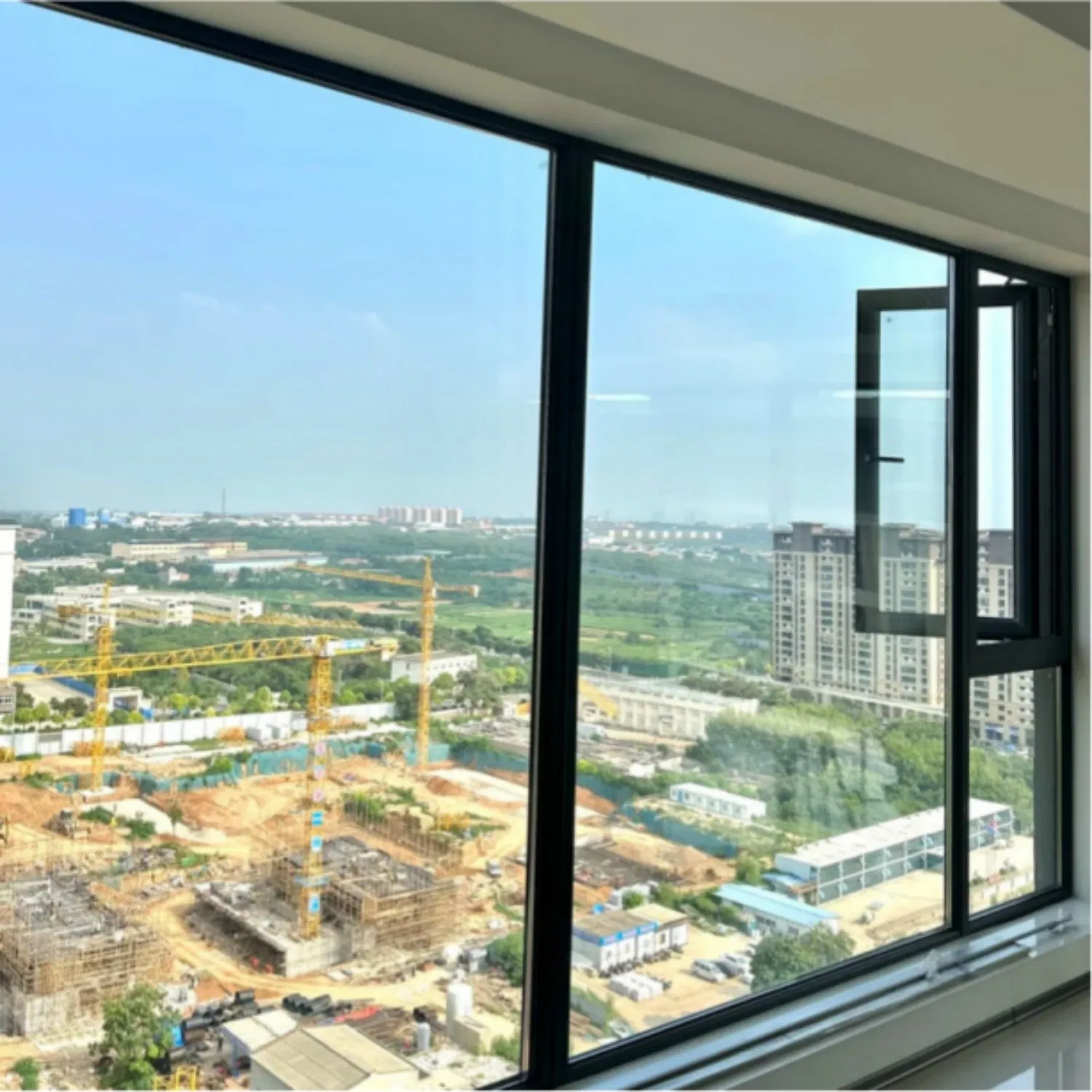 Professional Manufacturer Cost Effective Tempered Glass Thermal Break Aluminum Casement Window for Prefab Homes