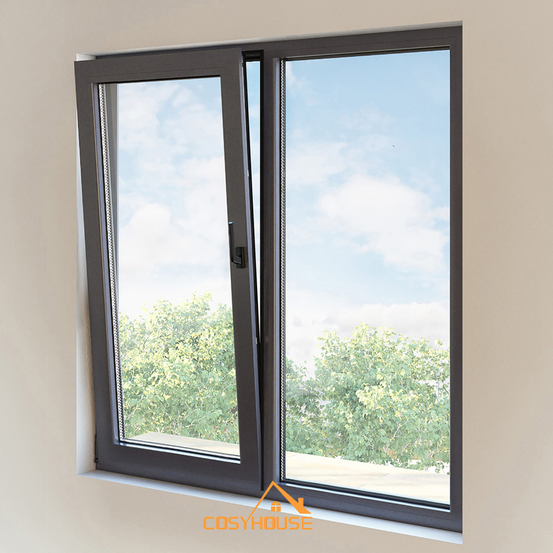 Custom Design Eco Friendly Heat Resistant Insulated windows Security Fire Rated Weatherproof Tilt and Turn windows for Apartment