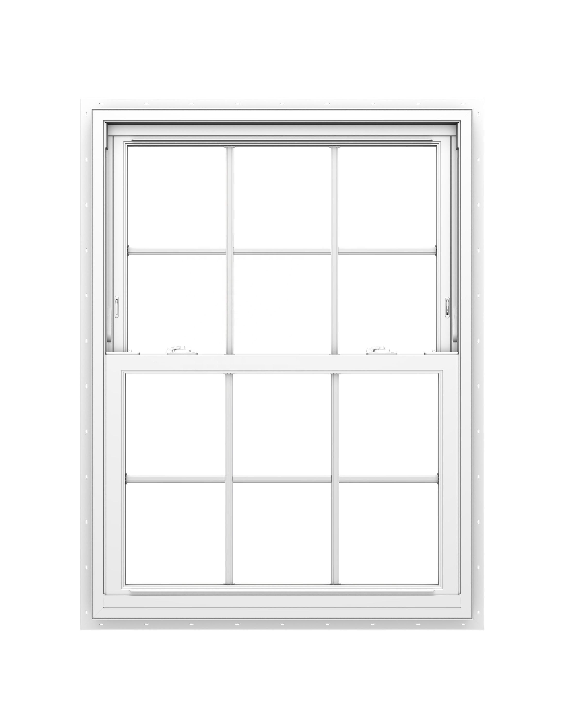 Hot Sell Energy Efficient Vinyl windows Standard Sizes Upvc Single Hung Window