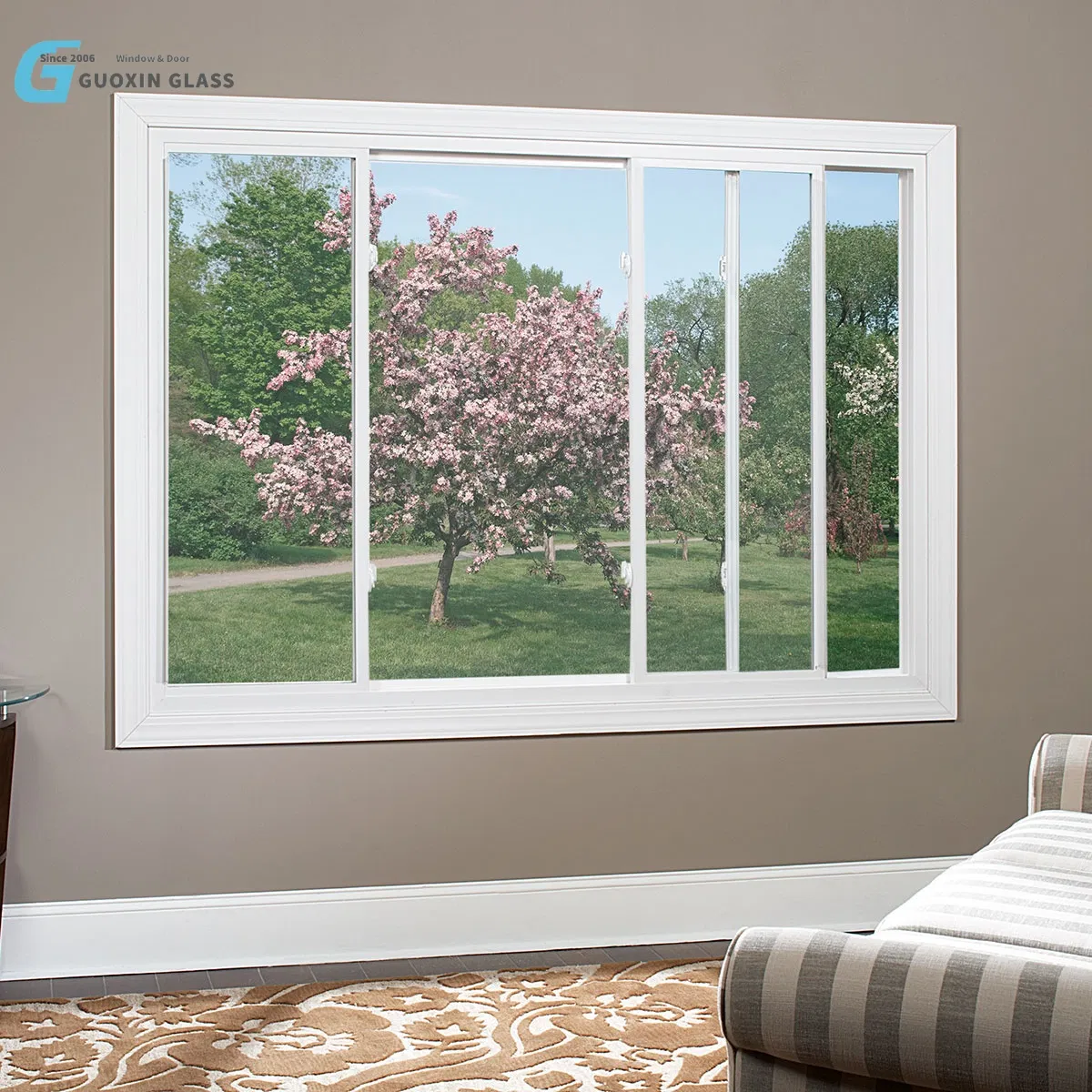 Hot Sale Thermal Break Aluminum Tempered Glass Sliding Casement Resident House Windows Noise Heat Insulating