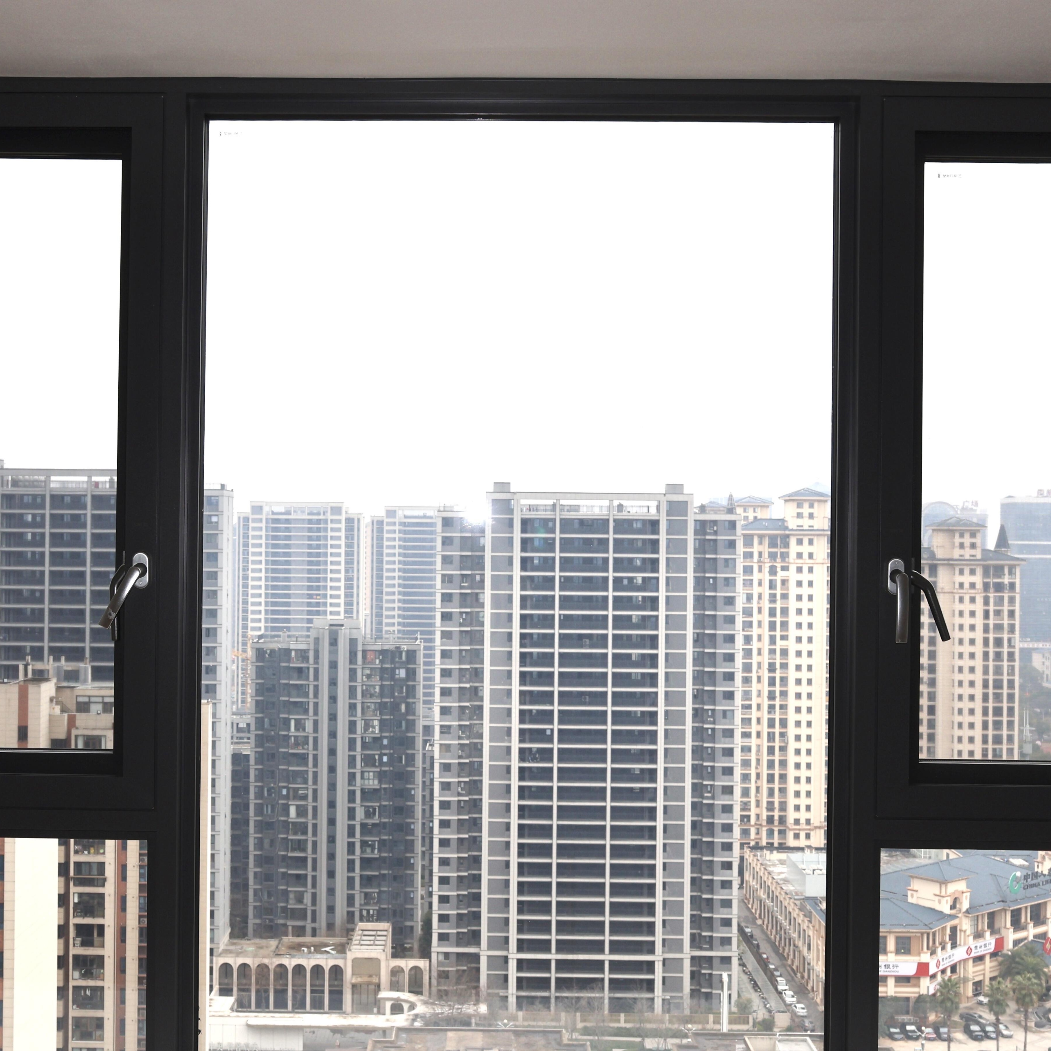 NFRC Standard Aluminum Smart Glass Casement Windows Tilt and Turn Windows for Villa