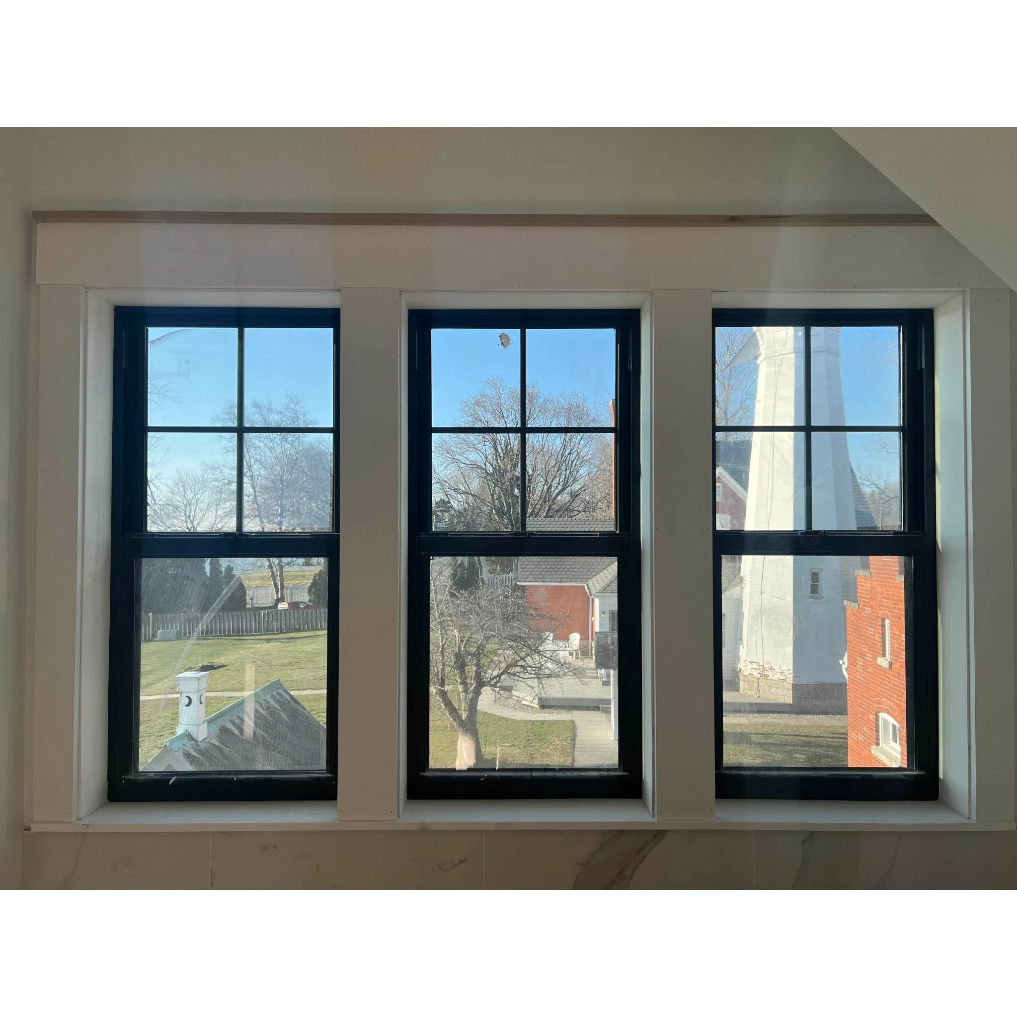 High Quality Vinyl Fixed Twin Mulled Triple Mulled Single Hung Window