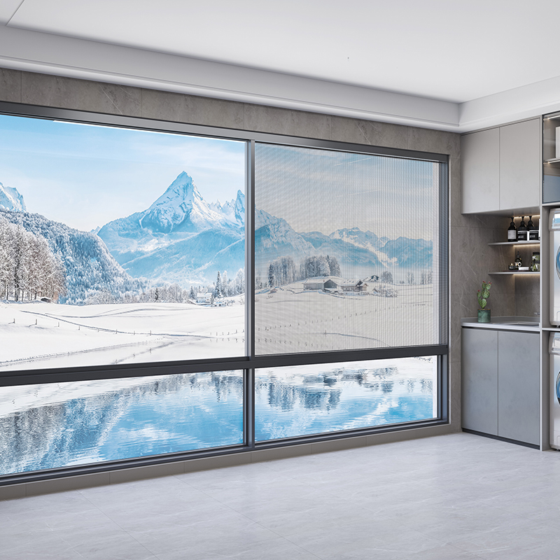 DERCHI Aluminium Automatic Vertical Anti-Theft Heat Insulation Waterproof Double Glazed Sliding Window