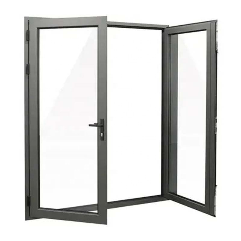 SJUMBO Modern House French Picture Design Triple Glaze Burglar Proof Hurricane Proof Black Aluminum Casement Window