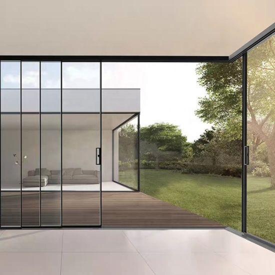 Hotian Hurricane Proof Soundproof Slim Frame Aluminum Alloy Triple Glazed Sliding Windows and Doors