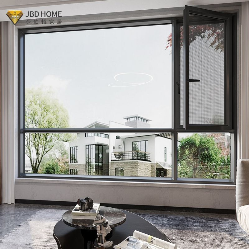 Elegant Bedroom Durable Aluminium Casement Window with Insect Protection Features