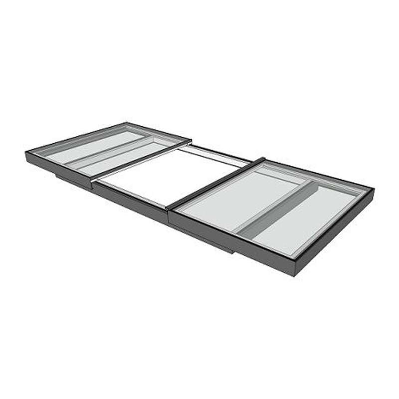Double Glass Retractable Roof Windows Smart Foldable Aluminium Automatic Skylights with Swing Open Style Sunroof Translation