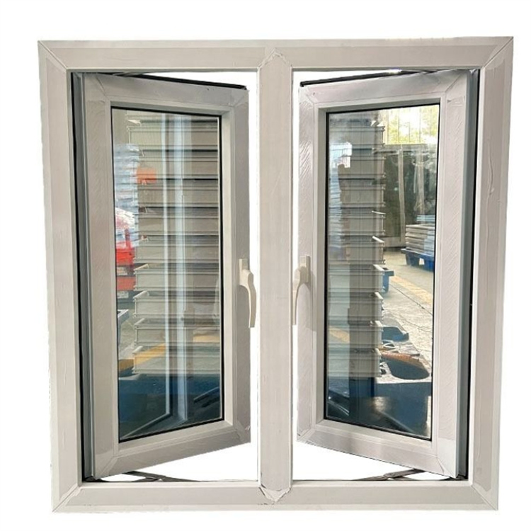 Factory UPVC Double Glazed French Design Vinyl Glass Casement Window