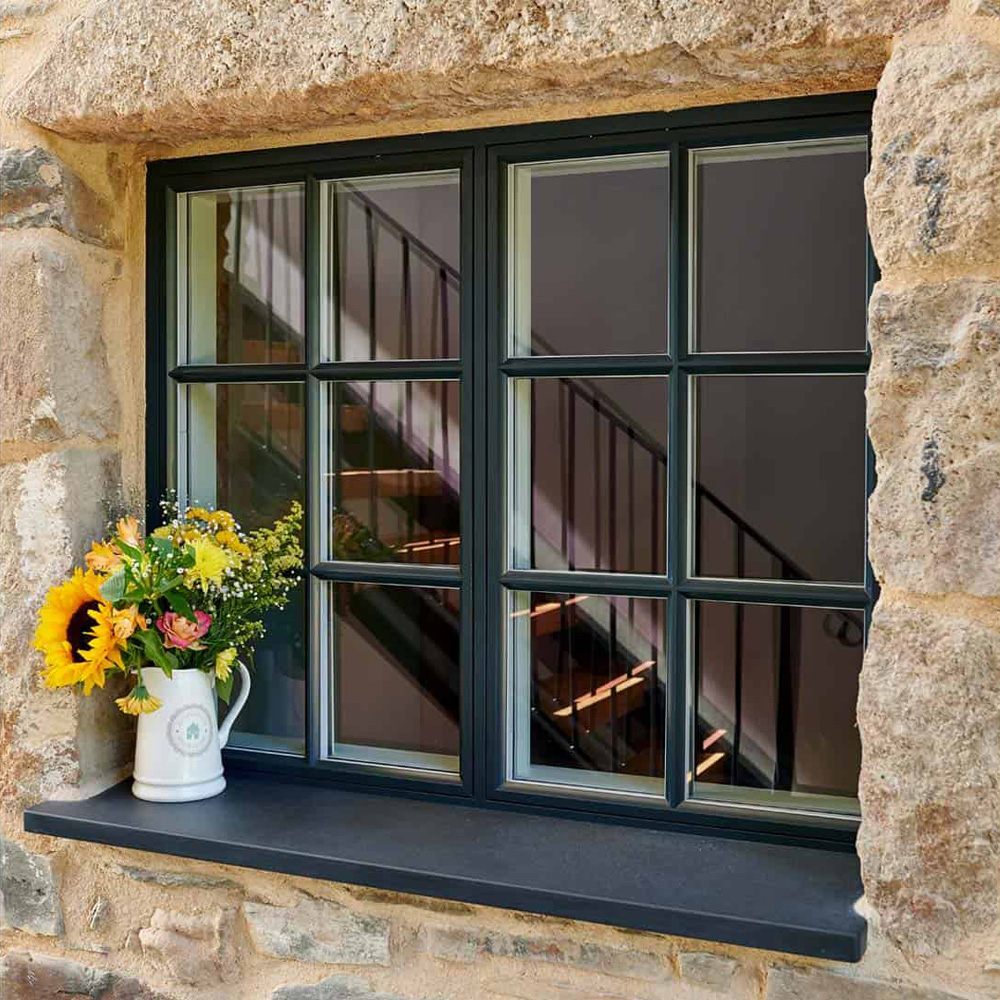 NFPA Compliant Fire Rated Horizontal Modern Fixed Glazing Window for Hotels Fixed Horizontal ODM Service