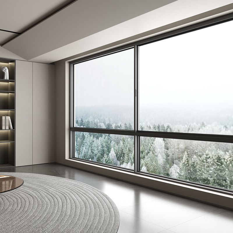 DERCHI Aluminium Automatic Vertical Anti-Theft Heat Insulation Waterproof Double Glazed Sliding Window