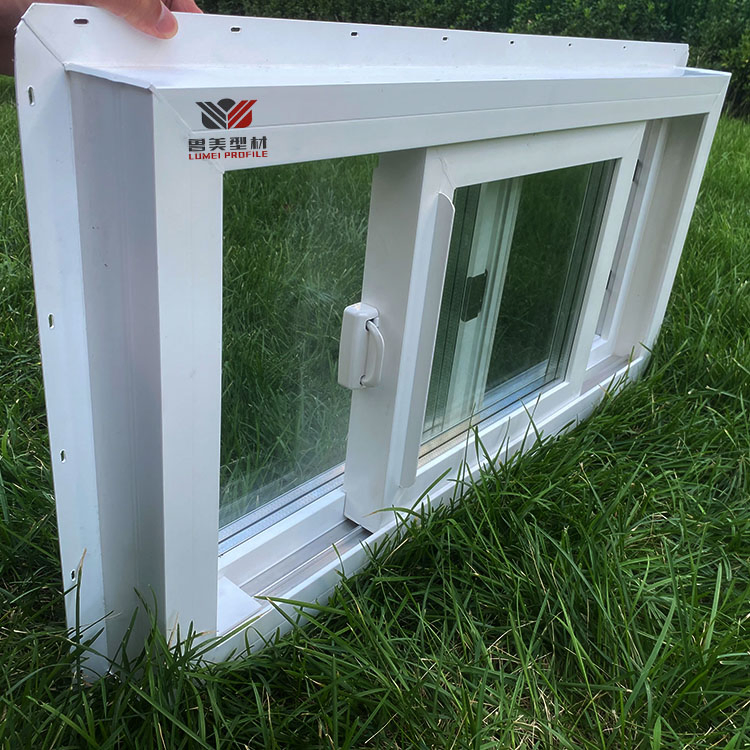White Color Double Glass Vinyl Hurricane Impact Sliding Sash Windows