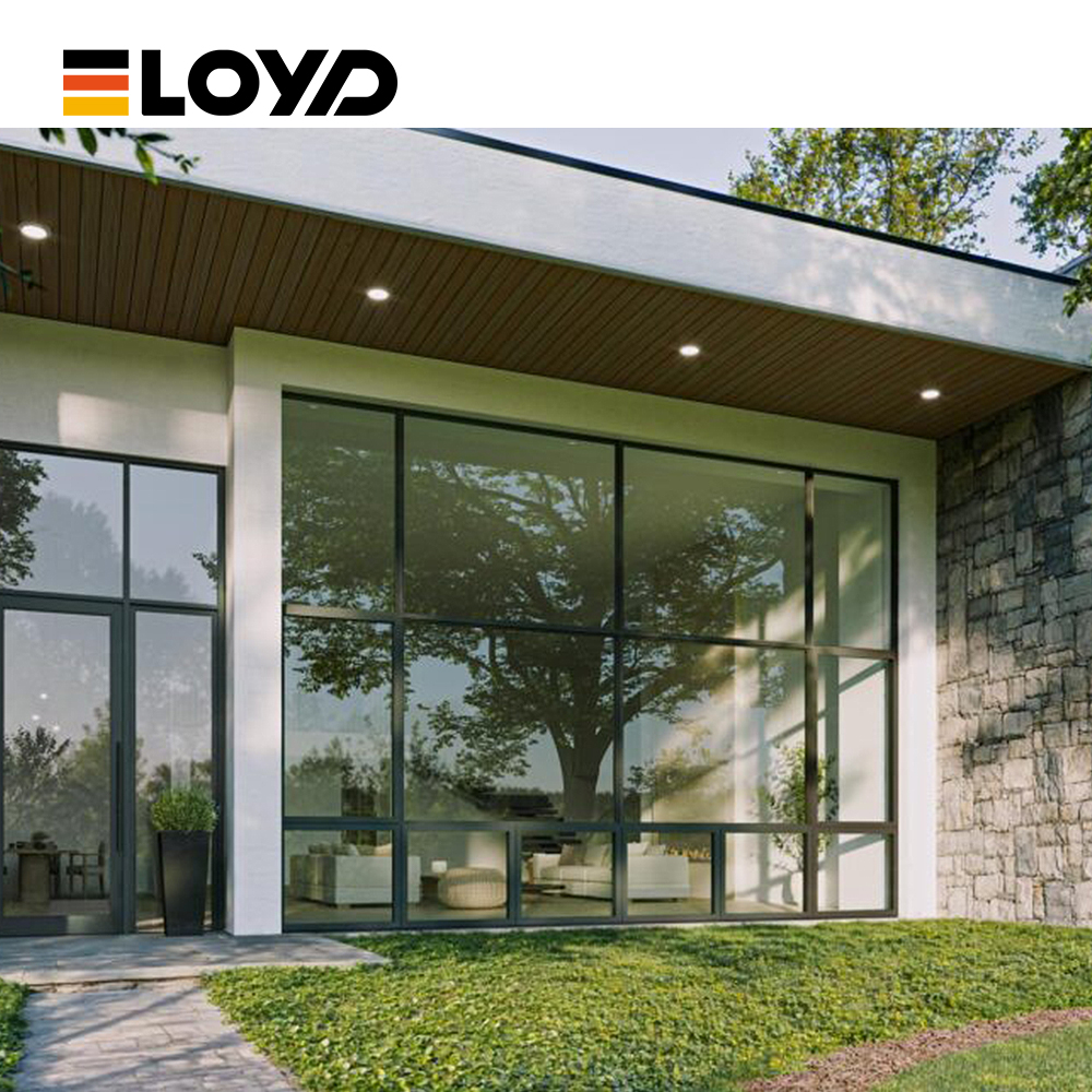 Eloyd California Case Triple Glazed Windows Big Picture Black Panoramic Window Floor Ceiling Fixed Window Exterior Bathroom