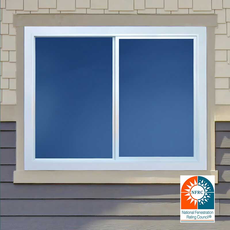 Hot Selling North American Double Glazed Soundproof Sliding Vinyl windows Impact Hurricane Resistant For House Basement PVC UPVC