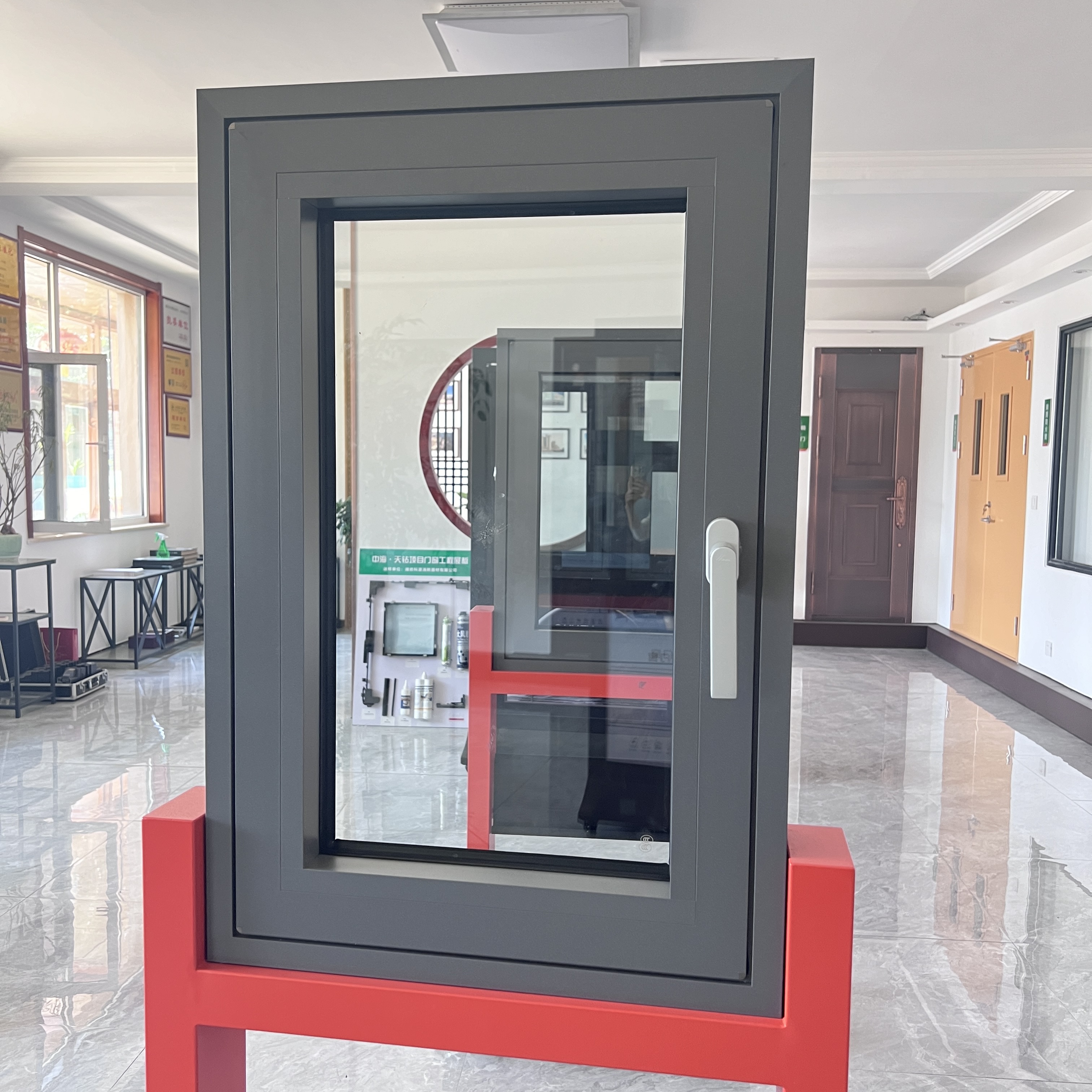 CHANGYI Customizable Modern Design Double Glazed PVC Casement Windows Windproof Plastic Frame Upvc for Hotels