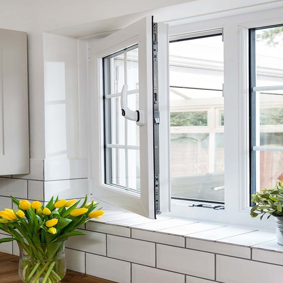 Customize Kinds of Retractable Roller Swing or Tilt Turn Glass Casement Aluminum Window