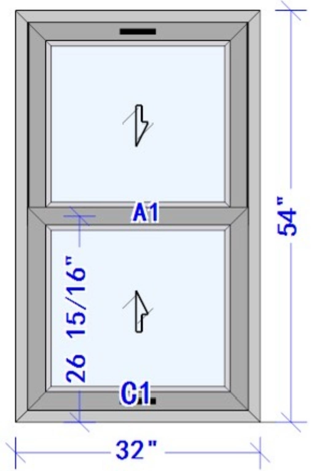 Customized Colors American Style Single Hung UPVC Window Modern Design PVC Window Sliding Style