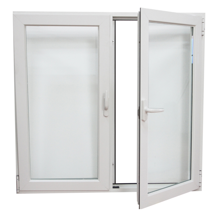 European Style Double/tripled Glazed Glass Window Tilt and Turn PVC Vinyl Windows Prices for Sale