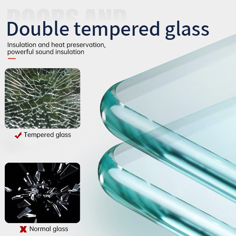 Beigeman Modern Double Glazed Aluminium Casement Windows High Quality Soundproof Tempered Glass for House Villas Kitchen Hotel