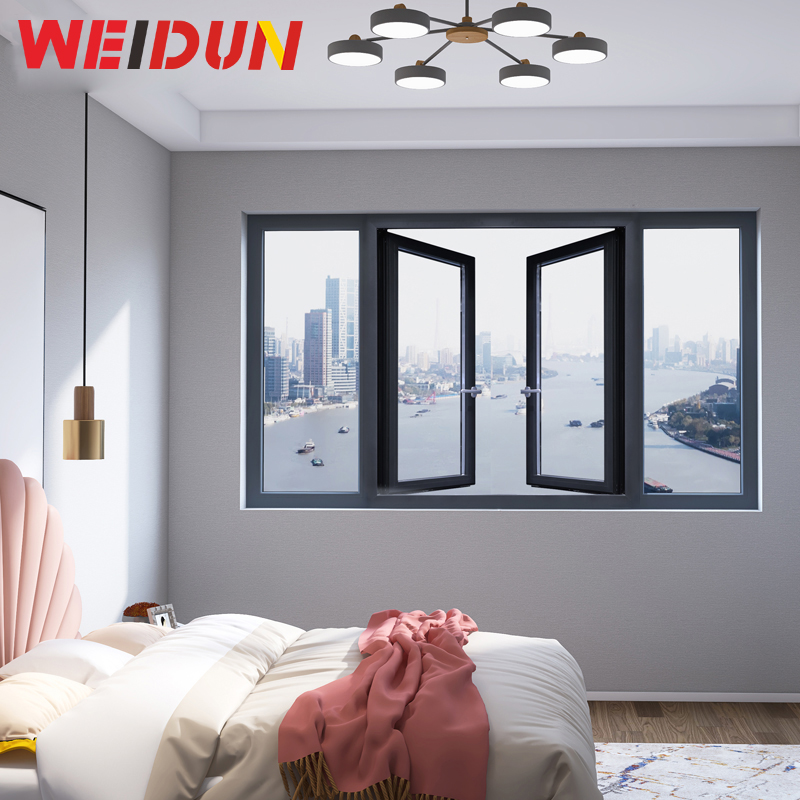 WEI DUN High Quality Aluminum Tilt Turn Window Soundproof with Horizontal Opening Pattern for Commercial Residential Building