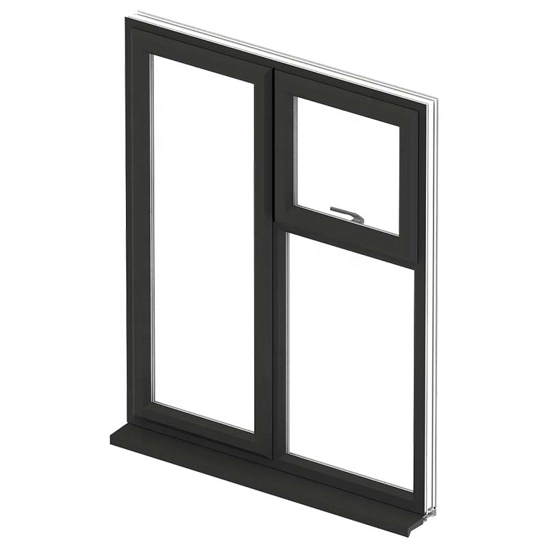 SJUMBO French Double Tempered Insulated Hurricane Impact Thermal Break Glass Crank Out Aluminum Casement Window Frame