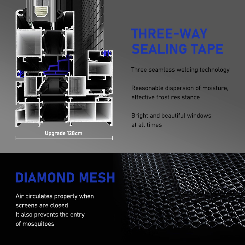 EEHE Sound Casement Windows NFRC Certified Aluminum Frame Double Glazed Low-E Glass Tilt And Turn Window