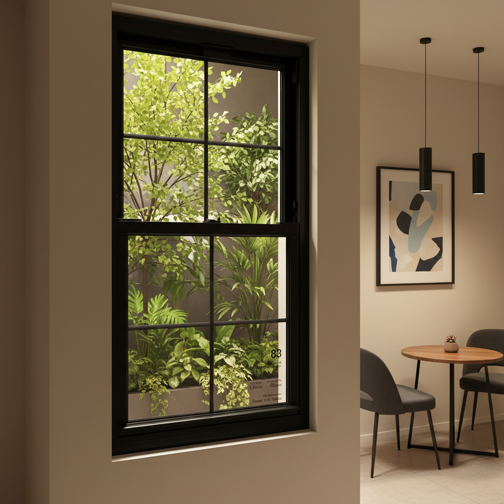 Modern Aluminum Alloy Single-Hung Windows Picture Window Heat Insulation Laminated Glass windows For Office