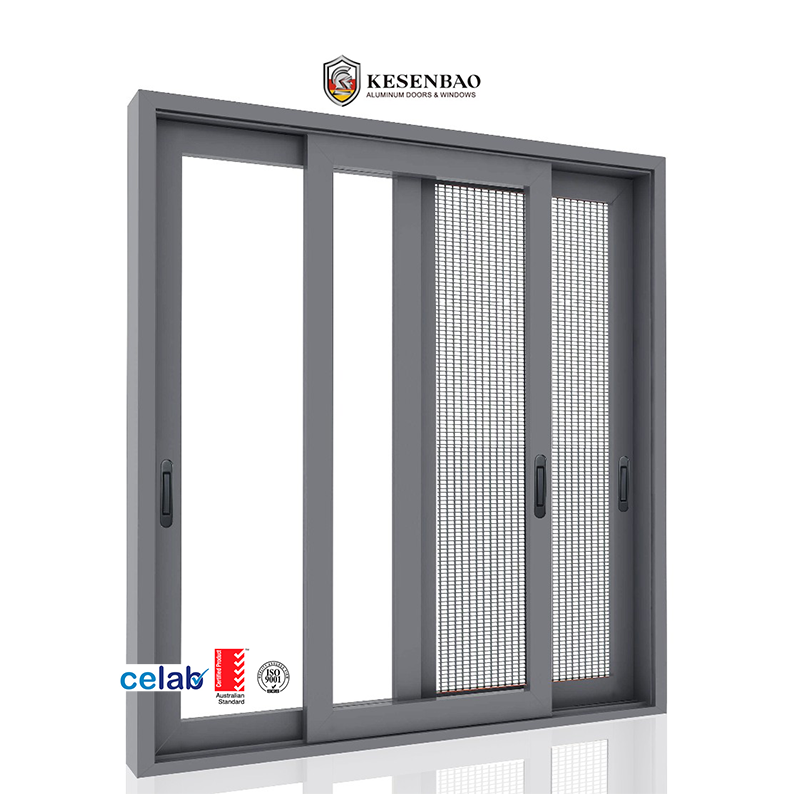 Florida Hurricane Proof Impact Glass Window Thermal Break Aluminum Sliding Glass Windows With Mosquito Net