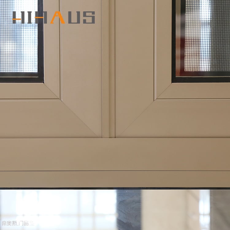 Hihaus New Aluminium Thermal Break System 4 Track Sliding Window for Balcony