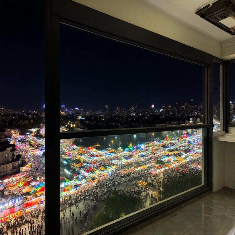 Custom Aluminium Lift Window Electric Vertical Large Panoramic Glass Automatic Remote Control Motor Three Track Sliding Windows