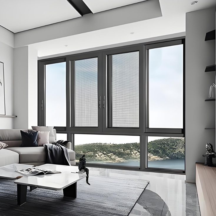 Modern Design Outward Hurricane Impact Soundproof Window Aluminum System Swing Outward Casement Window