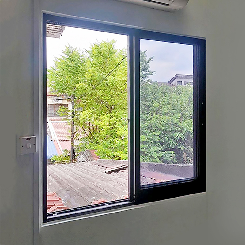 Modern Windproof Aluminum Vertical Sliding Glass Windows Custom for Bedroom and Villa