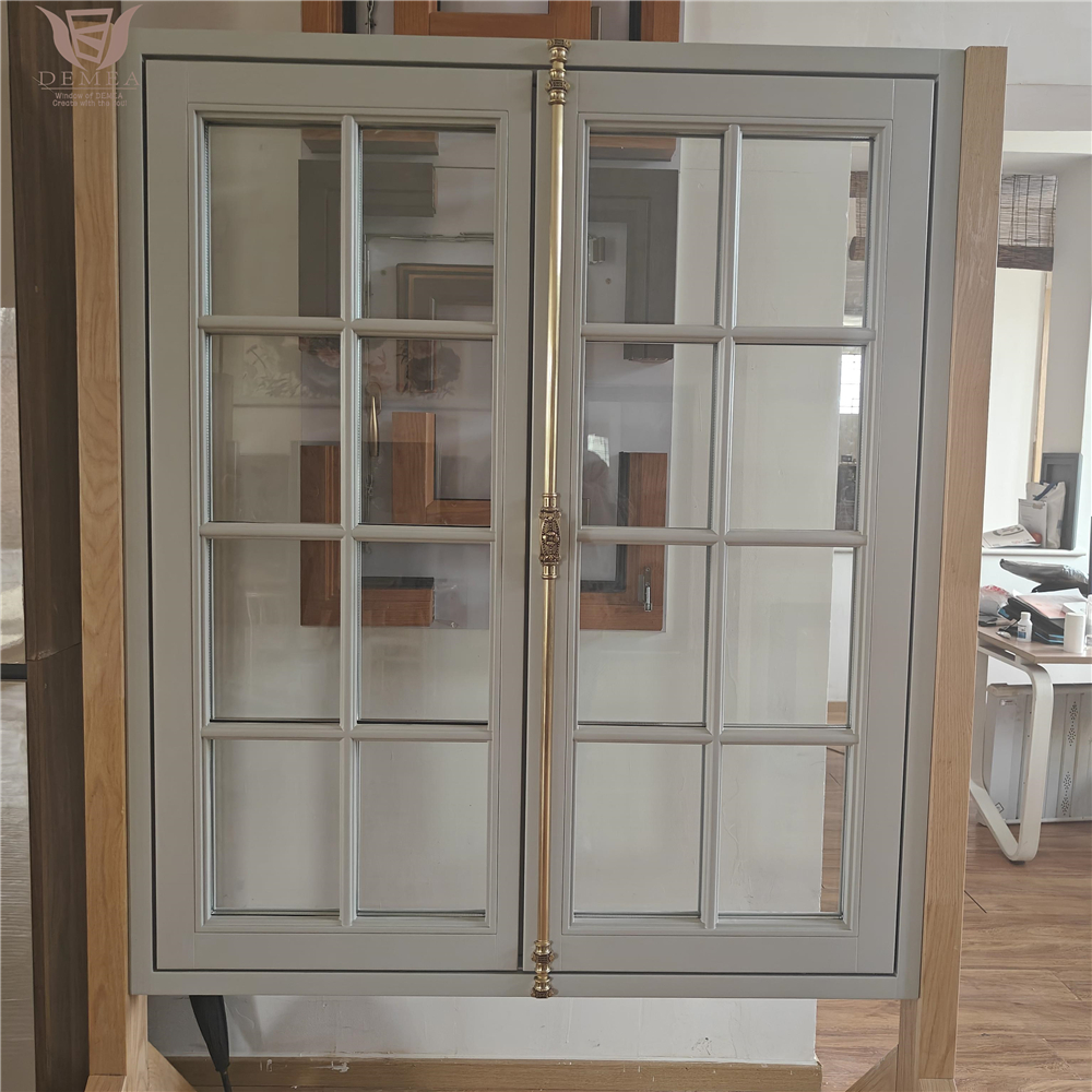 DEMEA Classic Heritage Wooden Windows Designs for House Replacement with Insulated Glass Custom Solid Wood French Grill Casement