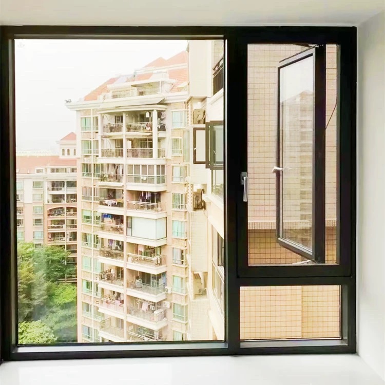 Customized High Quality Aluminum Frame Casement Windows Energy Efficient Double Tempered Insulating Glass Swing Open Style