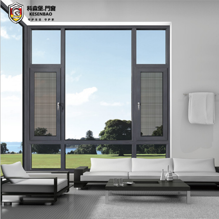 Guangdong Foshan Aluminium Sliding Tempered Glass Sound Proof Open out Casement Windows and Door