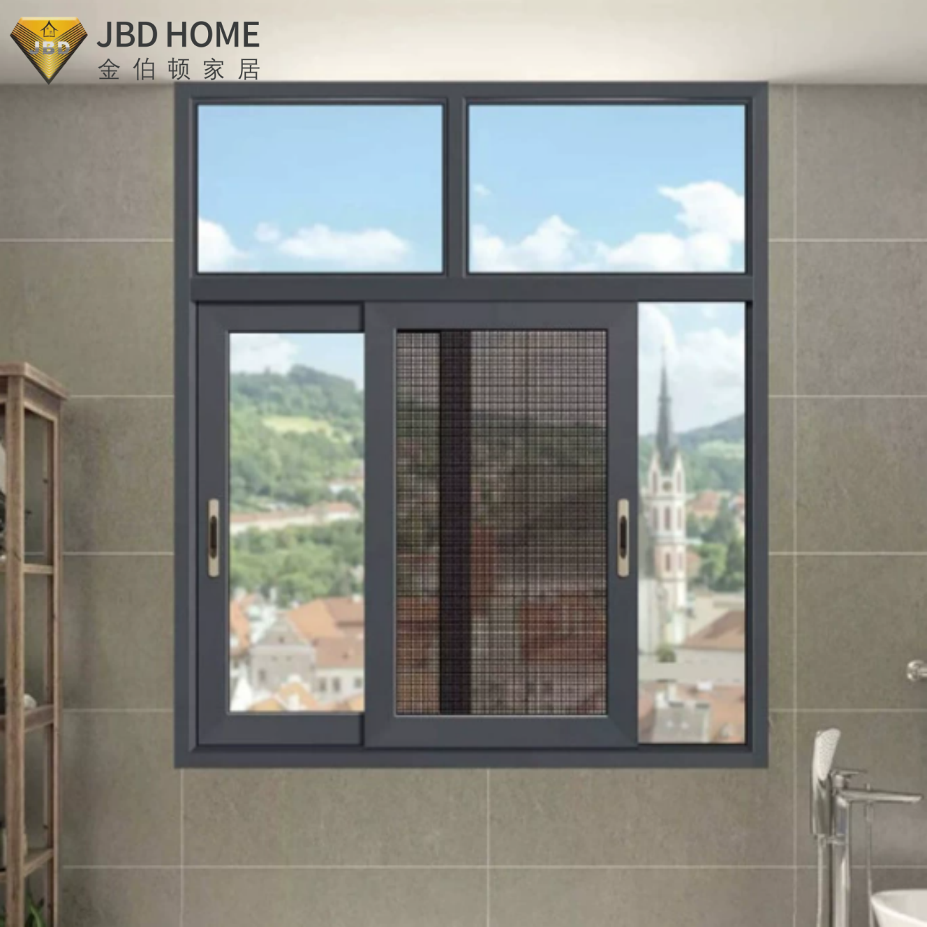 Customized Modern Aluminum Sliding Window Thermal Break Energy Star Certified for Villa Use-One Stop Solution Building
