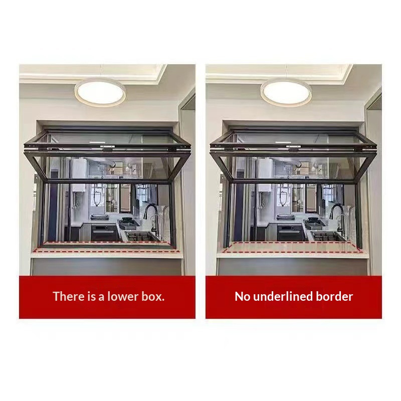 Postmodern Vertical Folding Soundproof Aluminum Alloy Window Cafe Milk Tea Shop Restaurant Heavy-duty Folding Window