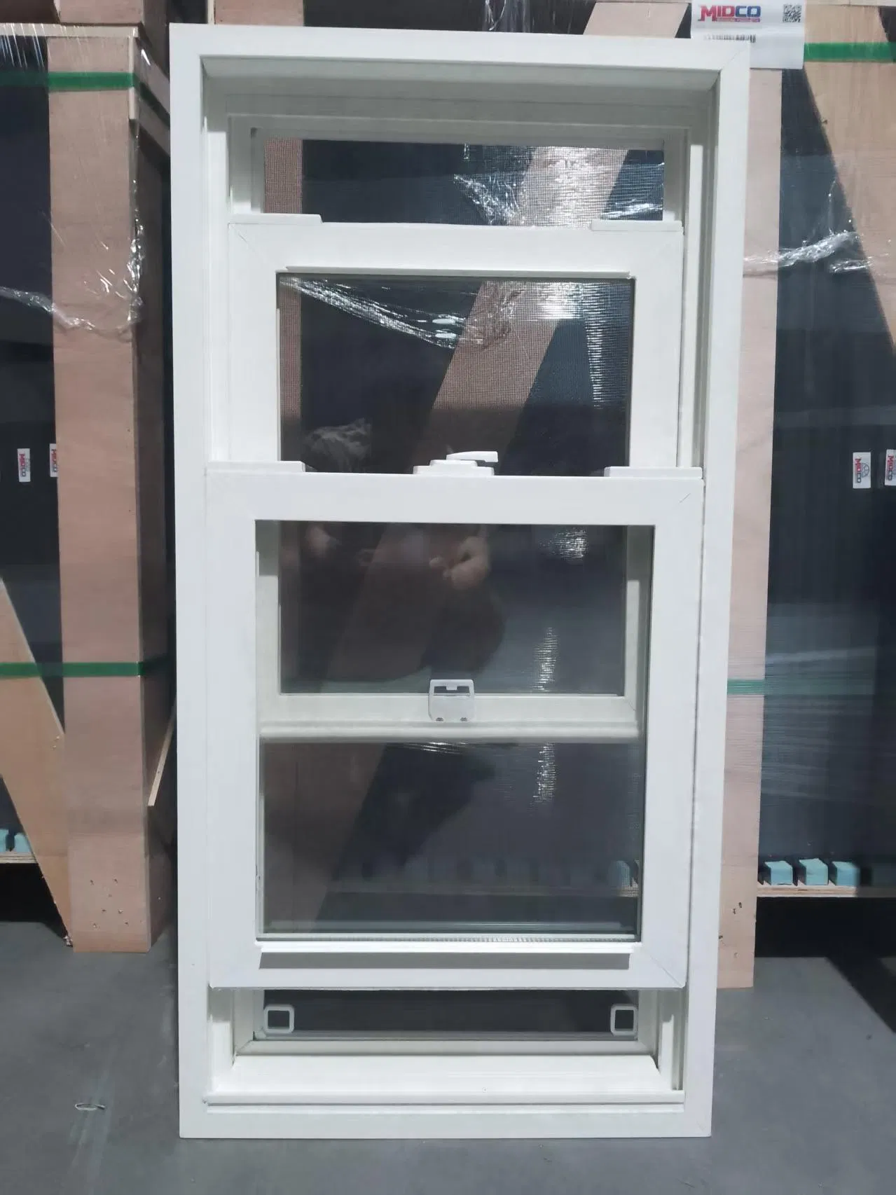 American Standards Nfrc Certification White Color 78 Series UPVC Vinyl Double Hung Tilt Glass Window