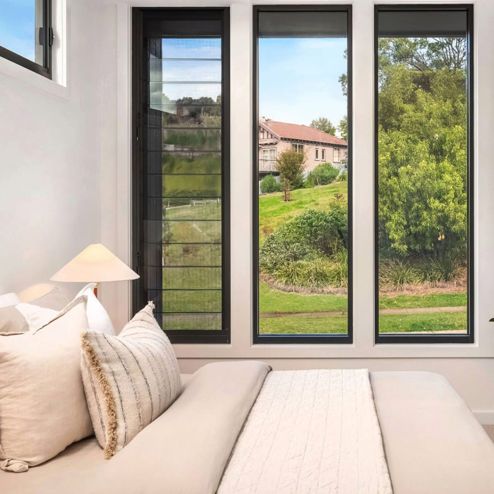 NFPA Compliant Fire Rated Horizontal Modern Fixed Glazing Window for Hotels Fixed Horizontal ODM Service