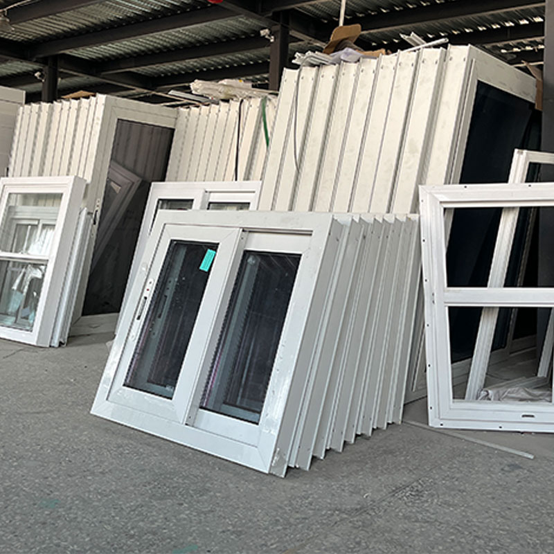 Hot Selling North American Double Glazed Soundproof Sliding Vinyl windows Impact Hurricane Resistant For House Basement PVC UPVC